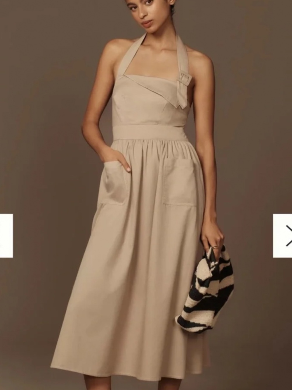 Anthropologie Porridge Midi Halter Dress Medium